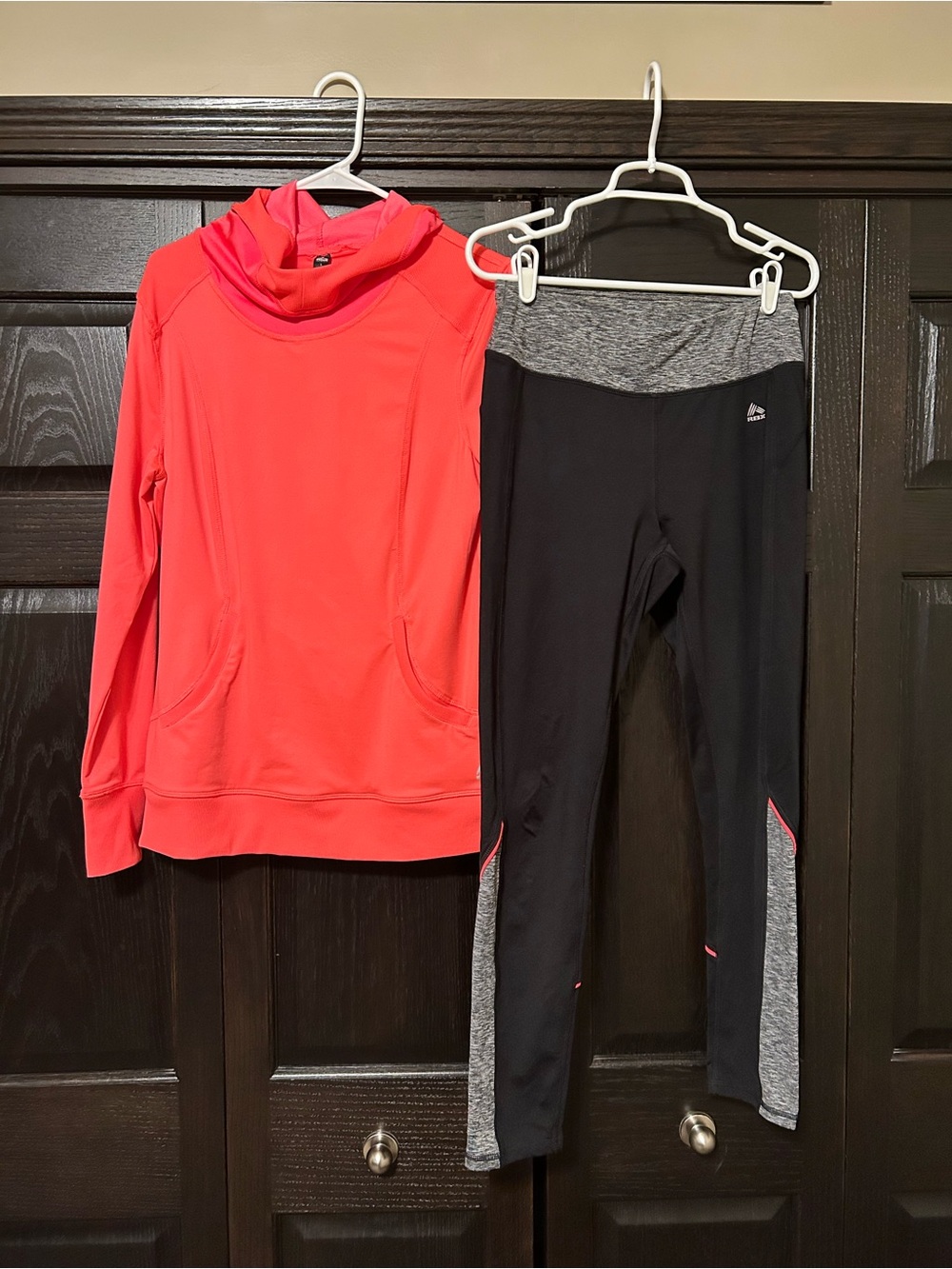 RBX Coral Hooded Pullover & Matching Black Leggings